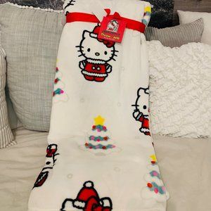 EUC | Hello Kitty | Christmas Fleece Blanket